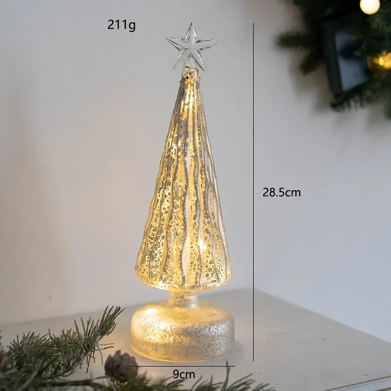 Yeouu | Christmas Time LED Frosted Glass Tree Lamp