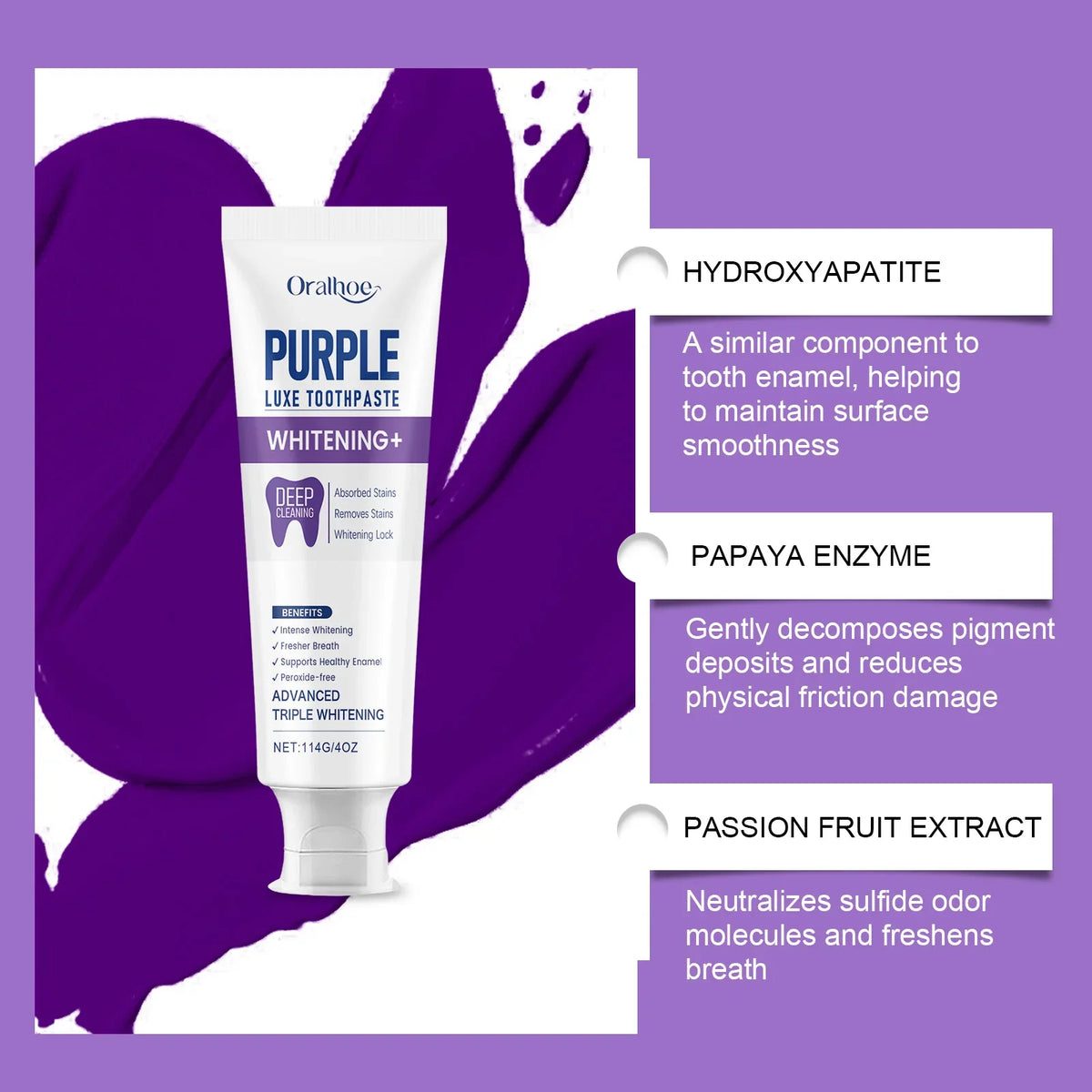 Purple Teeth Whitening Luxe Toothpaste