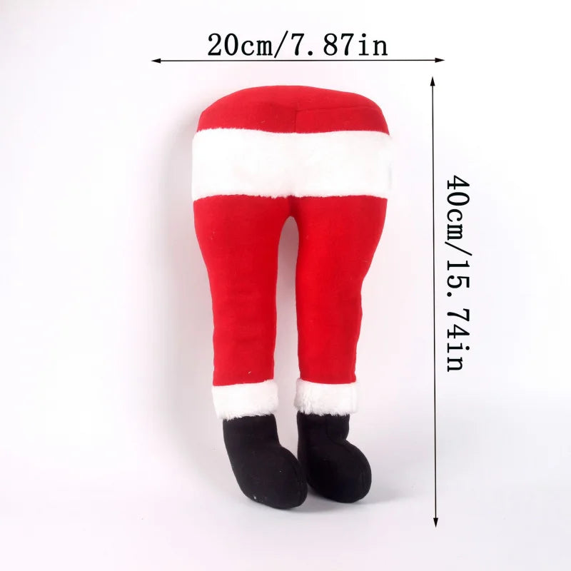 Yeouu | Christmas decoration Santa legs | Funny Santa leg decoration | Fabric figure to hang