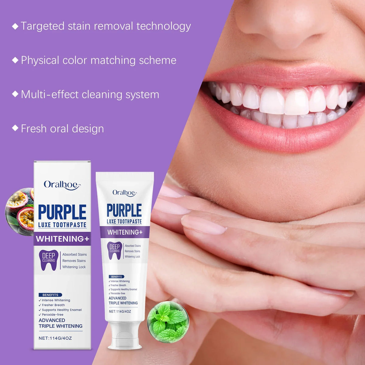 Purple Teeth Whitening Luxe Toothpaste