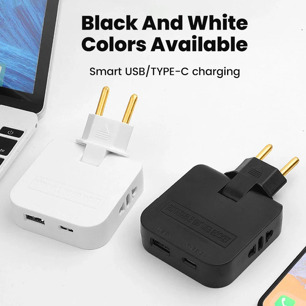 180° Rotatable Socket Converter For Phone