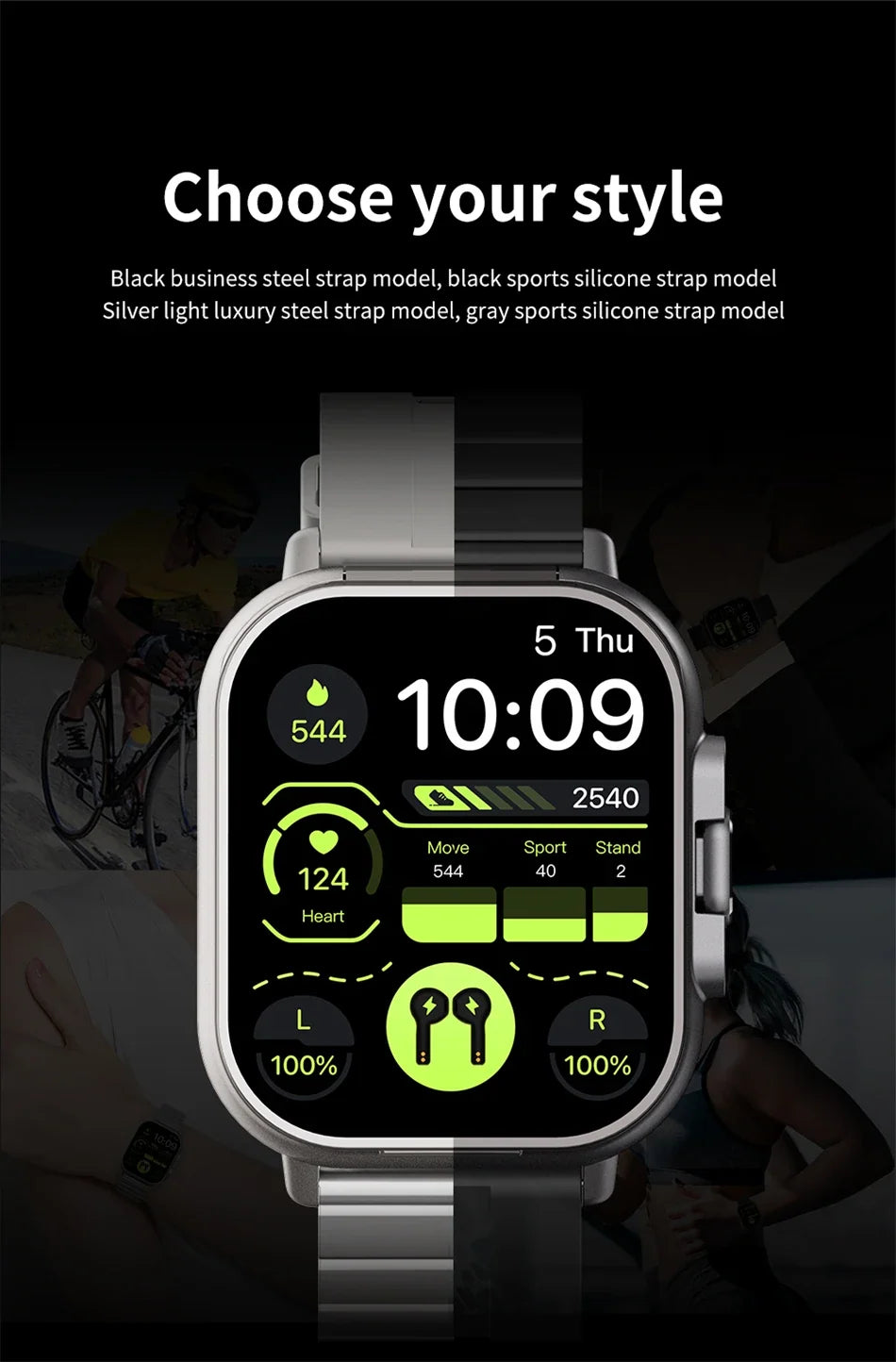 2 in 1 Smartwatch With Earbuds