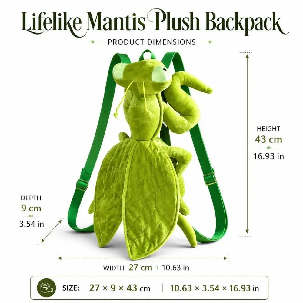 Mantis on the Move Plush Backpack