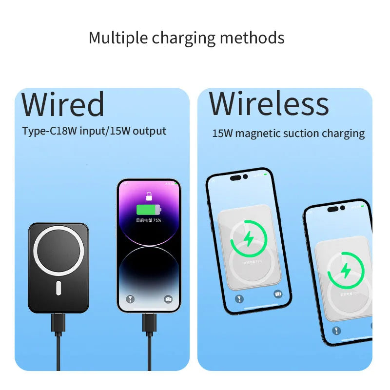 Magnetic Wireless Power Bank with Kickstand
