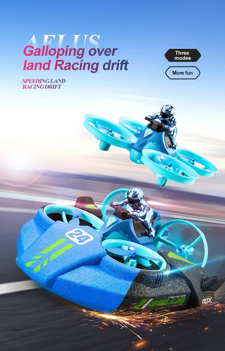 RC 3 in 1 Sea Land And Air Flying Boat Car Toy