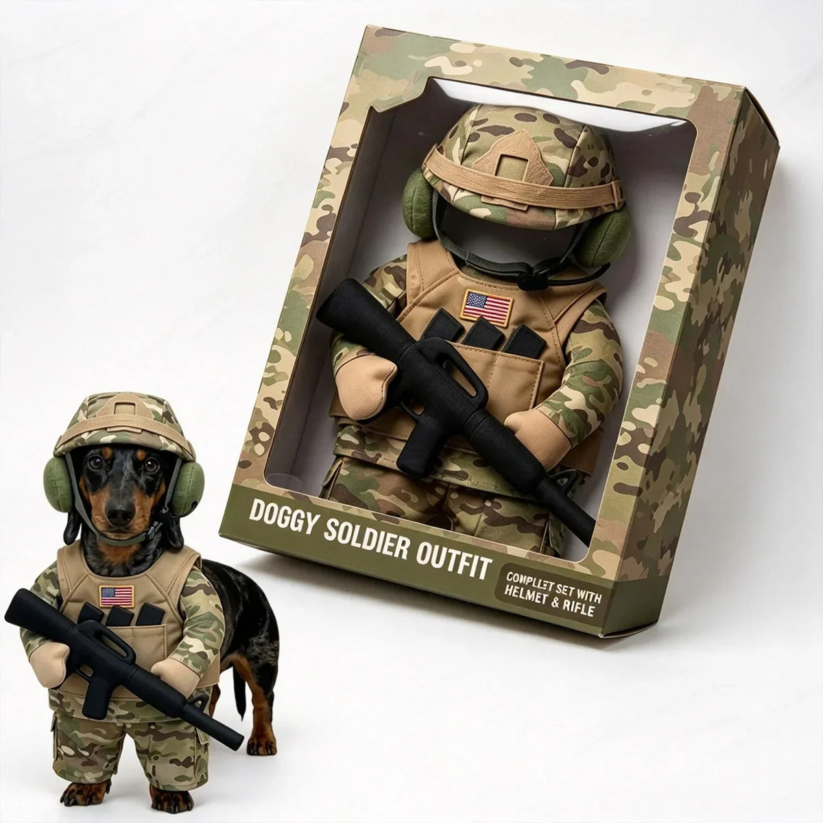 Pet Soldier Costume Set