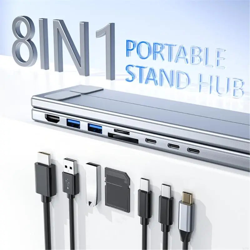8 in 1 Laptop Stand with Docking Station