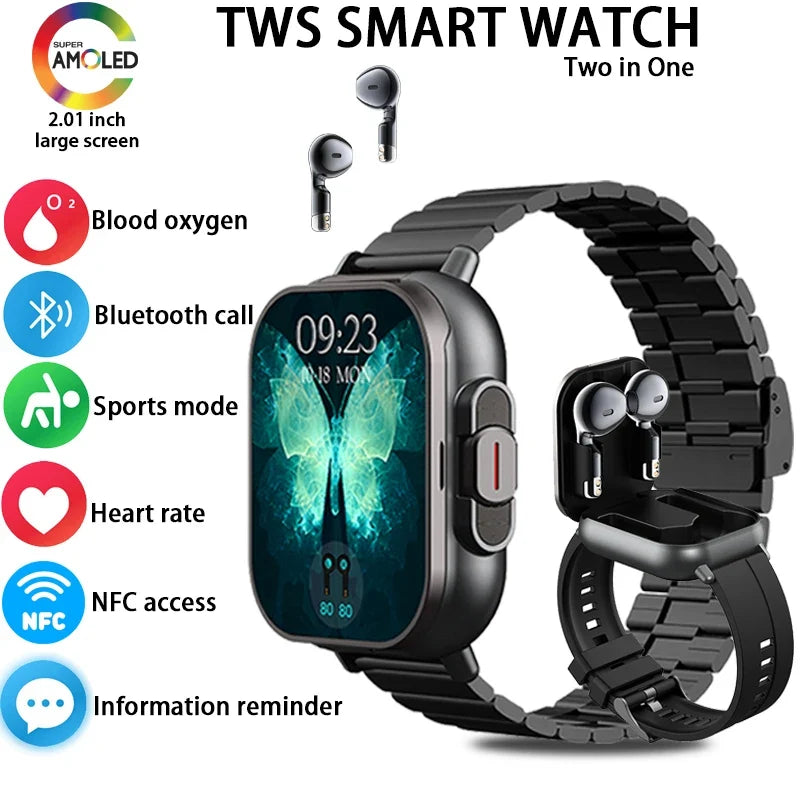 2 in 1 Smartwatch With Earbuds
