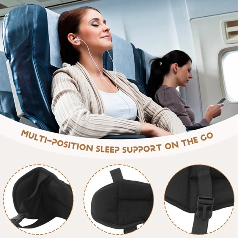 2 in 1 Comfort Headrest Blackout Eye Mask