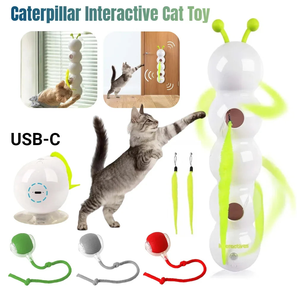 Smart Caterpillar Cat Interactive Toy