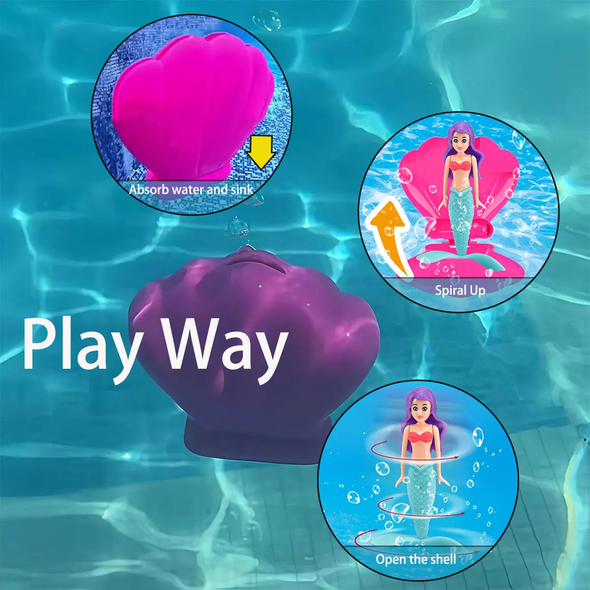 Aqua Mermaid Spin Float Toy