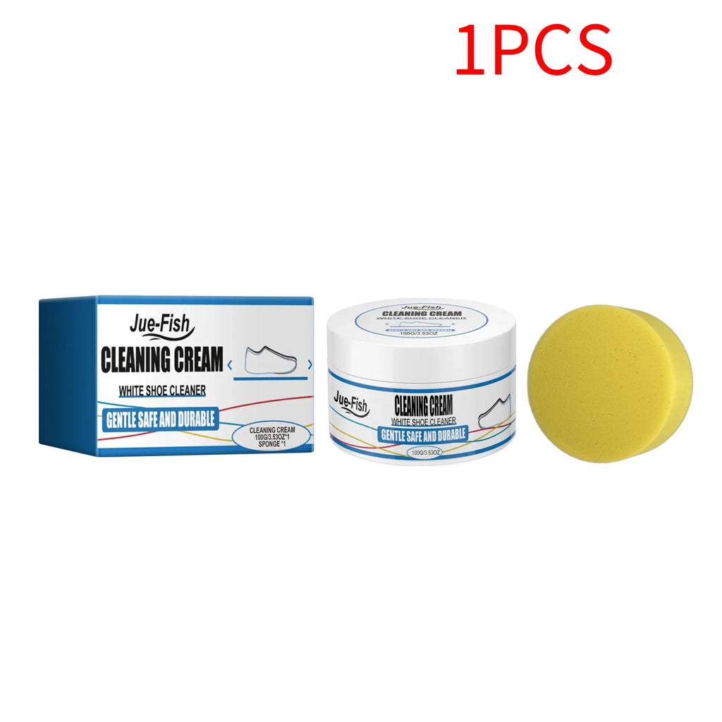Shoe Whitening Cream With Wipe Sponge