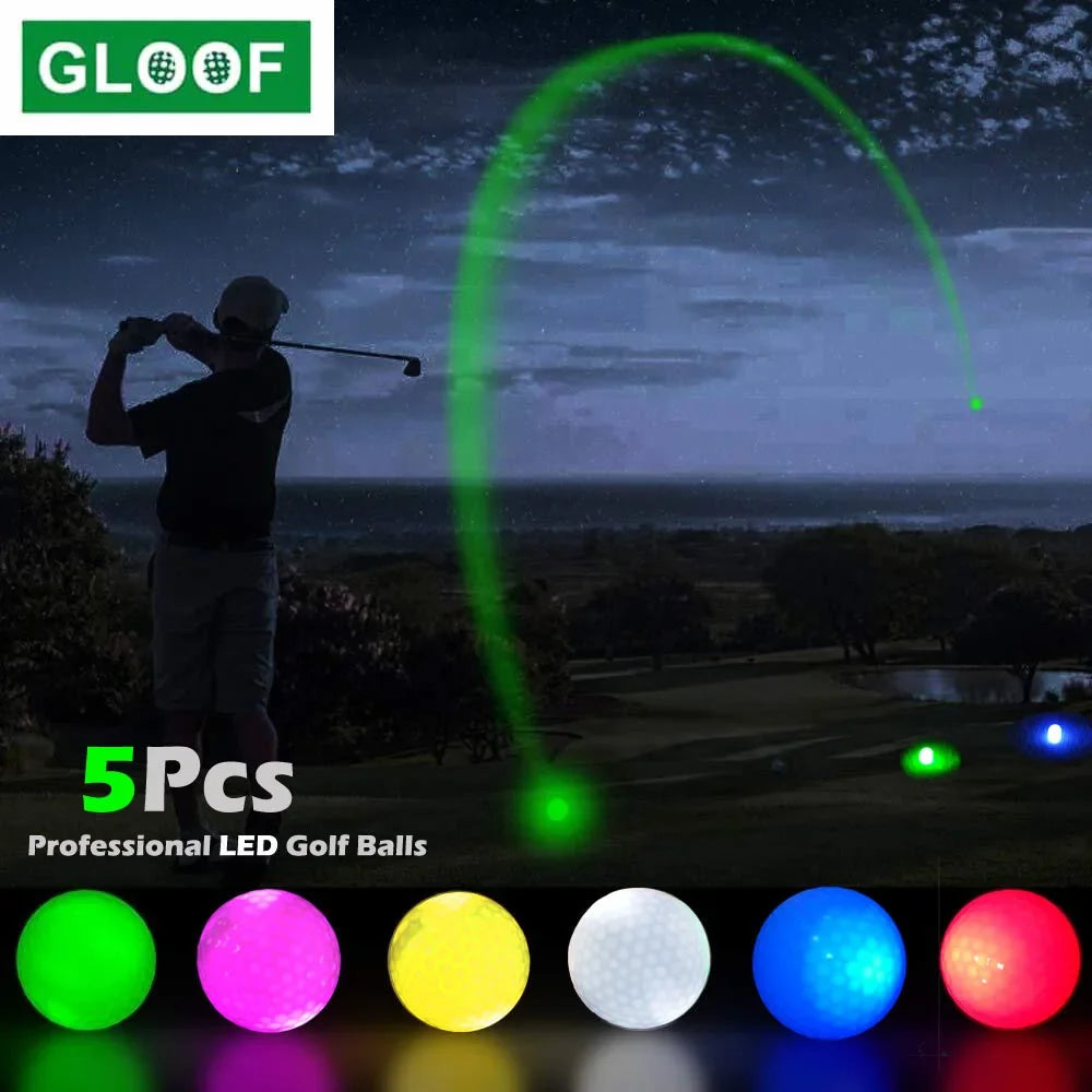 LED Luminous Golf Ball 5Pcs