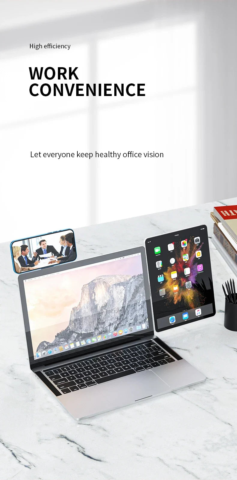 Magnetic Laptop Phone Holder