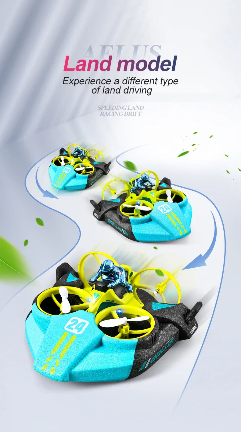 RC 3 in 1 Sea Land And Air Flying Boat Car Toy