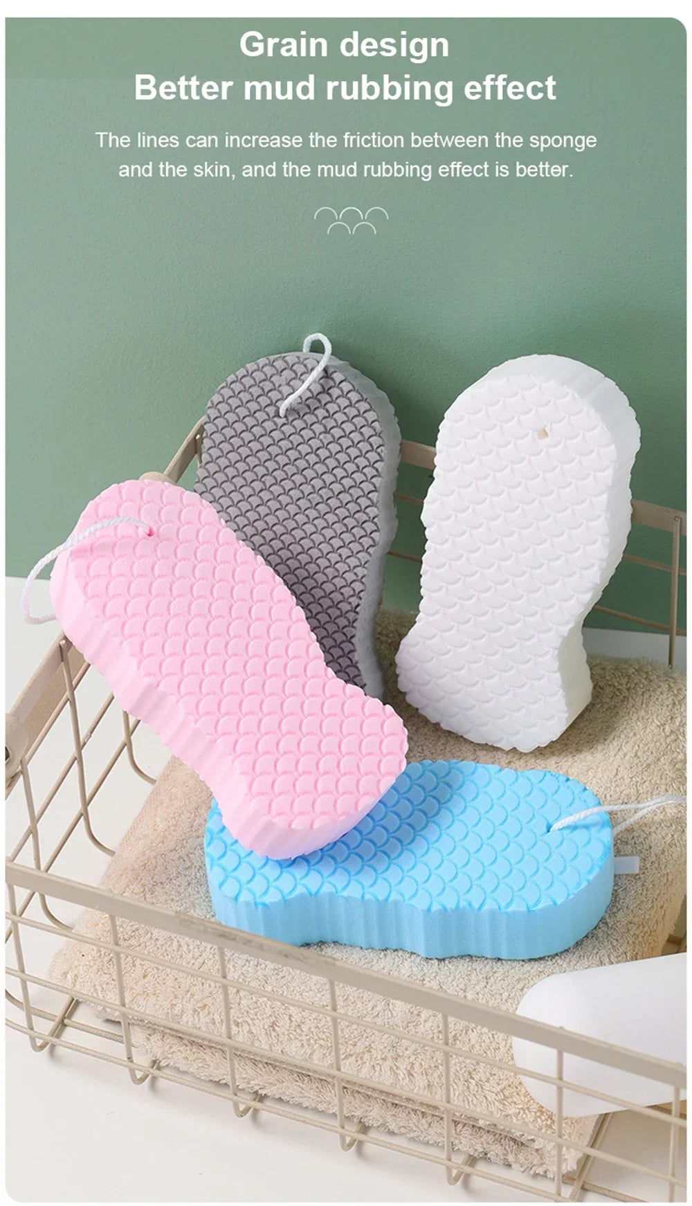 Exfoliating Bath Scrubbing Sponge