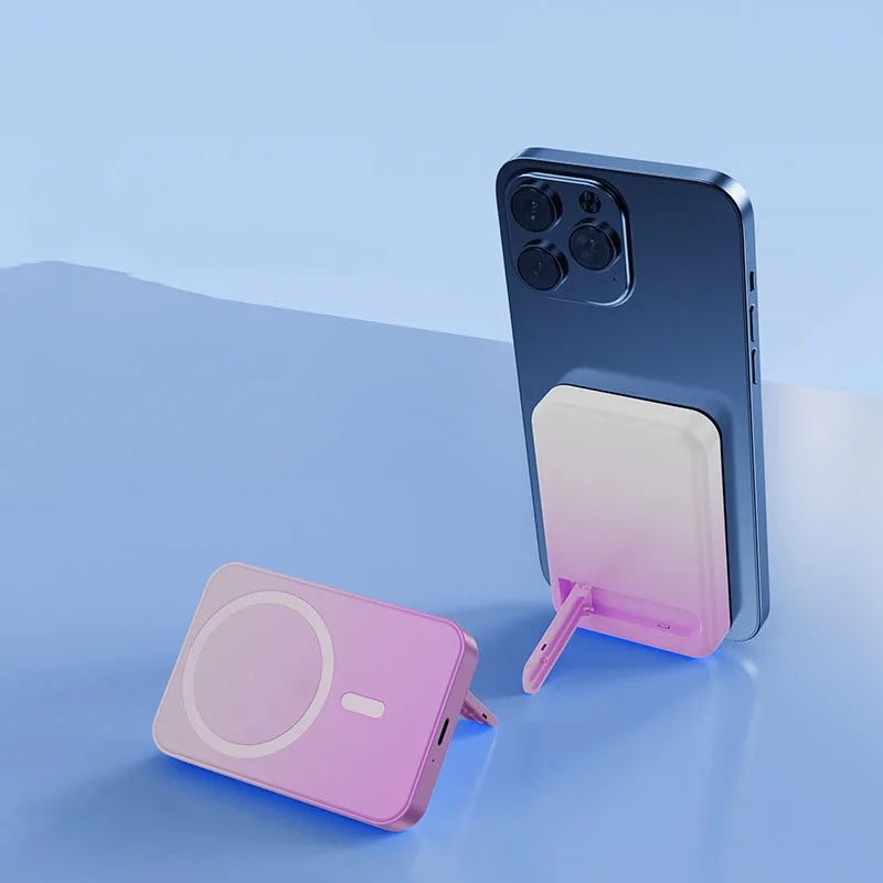 Magnetic Wireless Power Bank with Kickstand