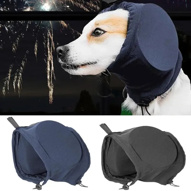 Yeouus | Noise-Suppressing Dog Ear Protectors | Comfortable, Breathable Polyester for Fireworks & Thunderstorm Anxiety Relief
