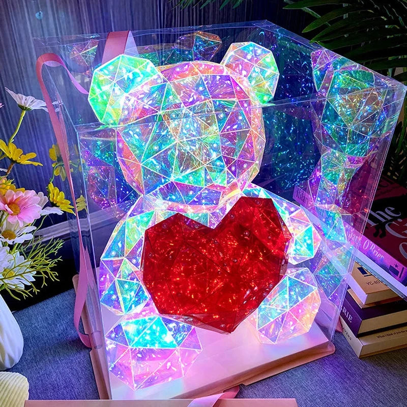 Colorful Glowing Teddy Bear