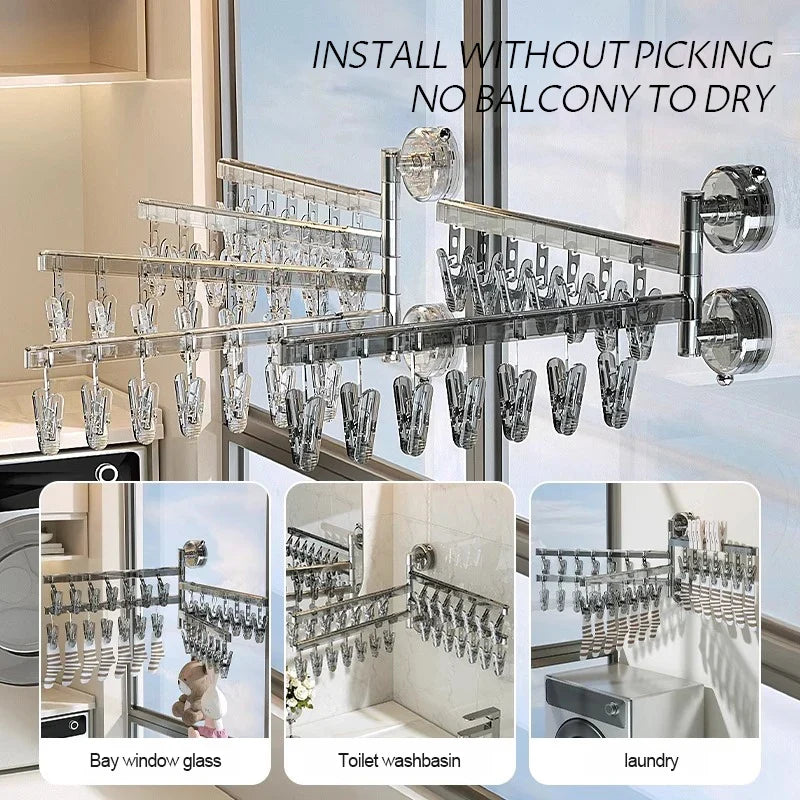 180 ° Rotation Drying Suction Cup For Clothes