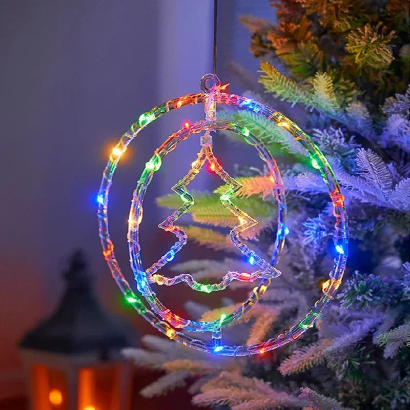 Yeouu | LED Christmas Ring Light LumiRing | USB-powered | 8 Light Modes | Warm White & Colorful | Decoration for Christmas & Celebrations