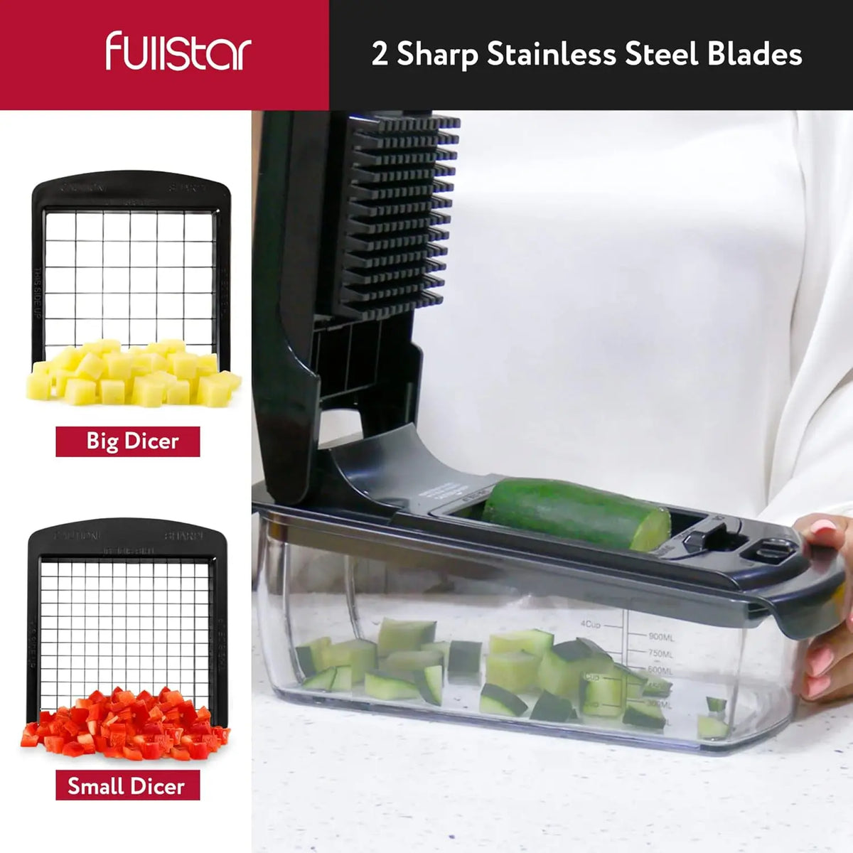 Multislicing Vegetable Chopper With Container