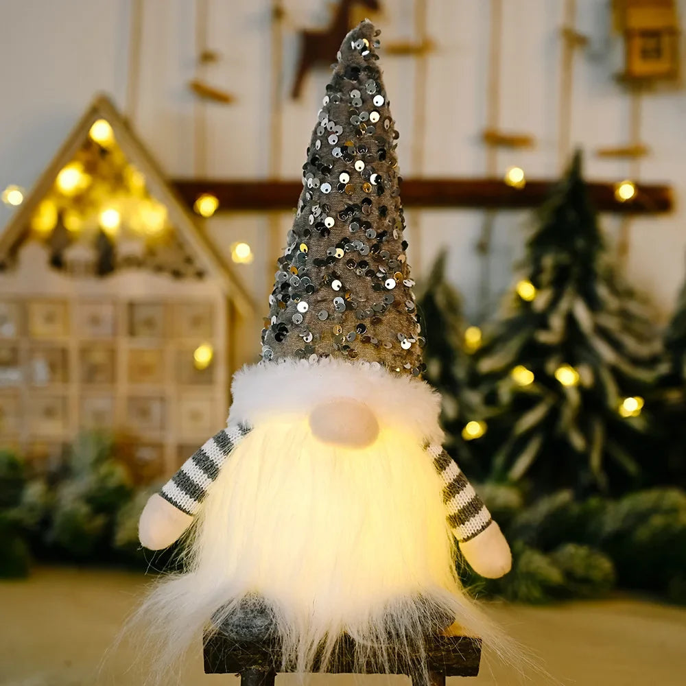 Yeouu | Nordlumis | Glowing Christmas Gnome | 30 × 10 × 10 cm | LED Window & Table Decoration | Battery Operated | Gift Idea for Christmas & New Year
