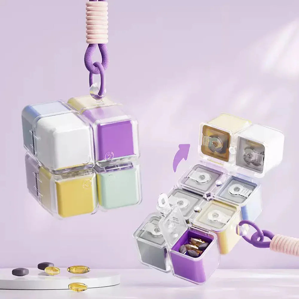 Magic Cube Medicine Storage Box