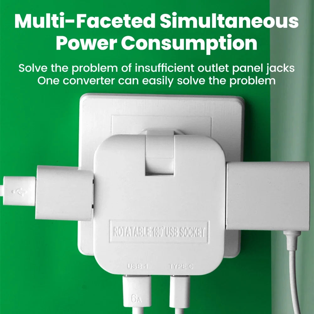 180° Rotatable Socket Converter For Phone