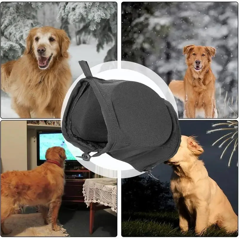 Yeouus | Noise-Suppressing Dog Ear Protectors | Comfortable, Breathable Polyester for Fireworks & Thunderstorm Anxiety Relief