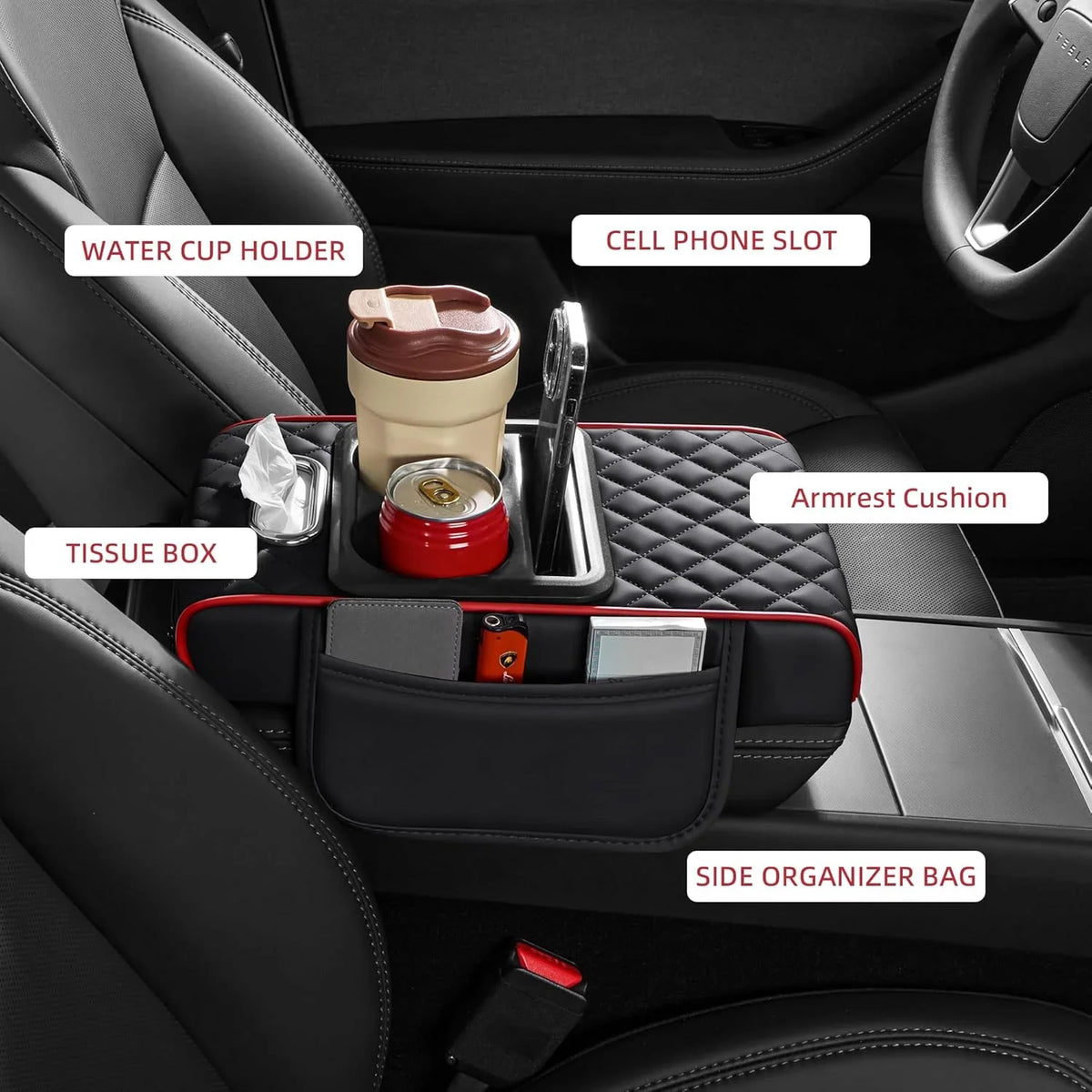 Multifunctional Car Armrest Organizer