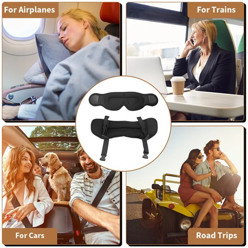 2 in 1 Comfort Headrest Blackout Eye Mask