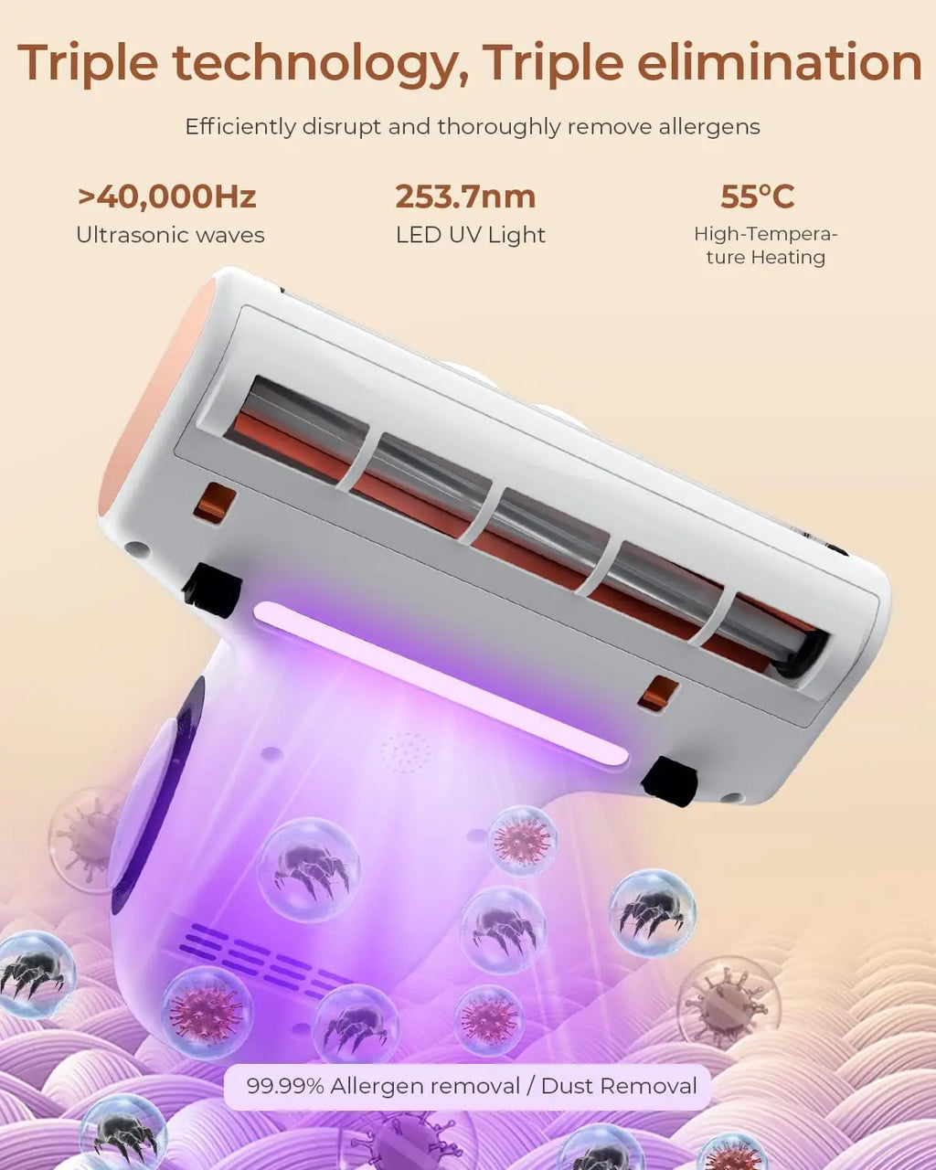 Ultrasonic UV Dust Mite Vacuum Cleaner