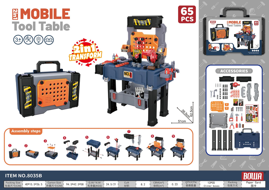 Toddler Transformable Construction Tool Kit