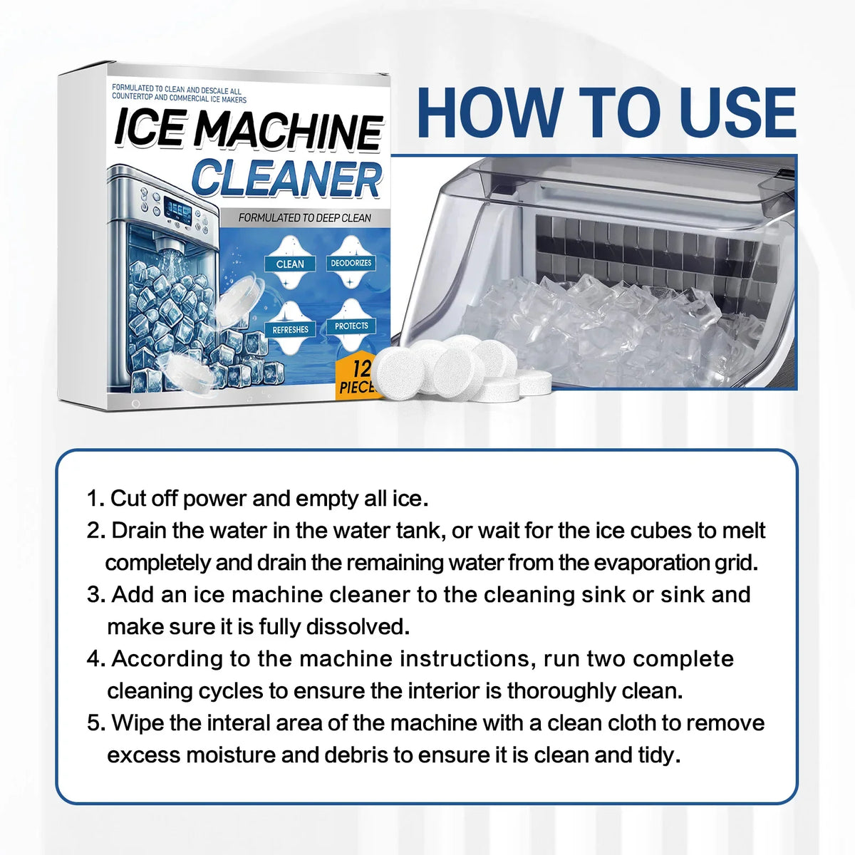 Ice Machine Cleaning Tablets
