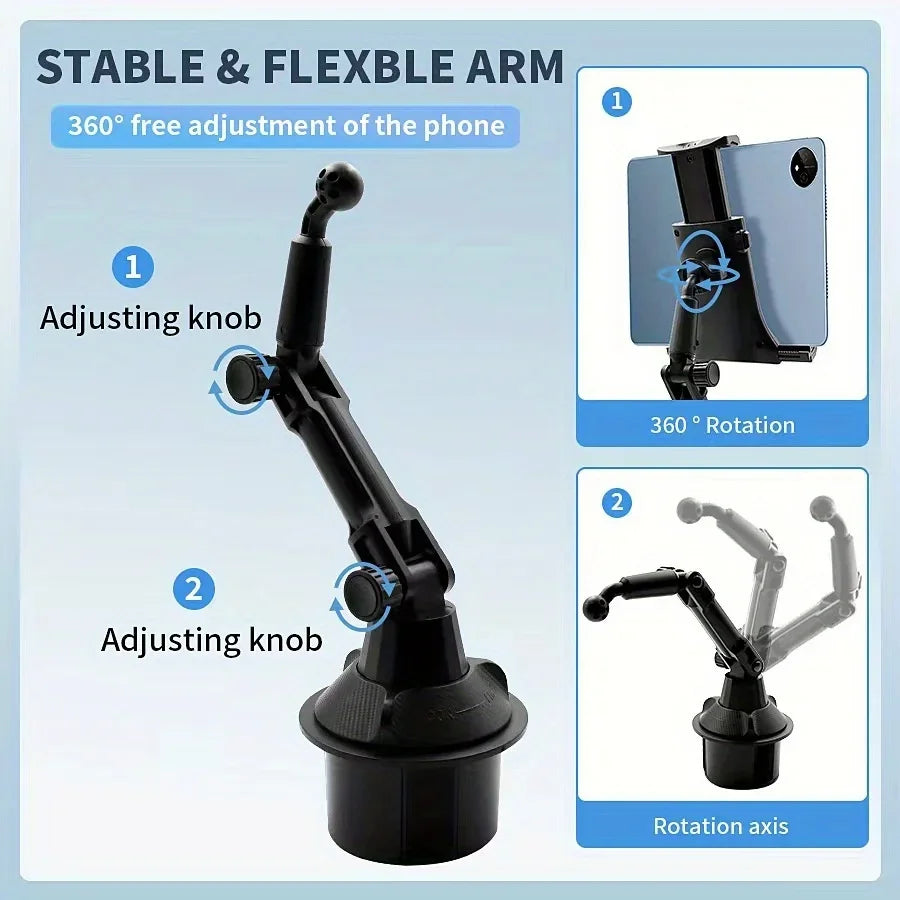 Car Cup Holder Phone Mount with Heavy Duty Base