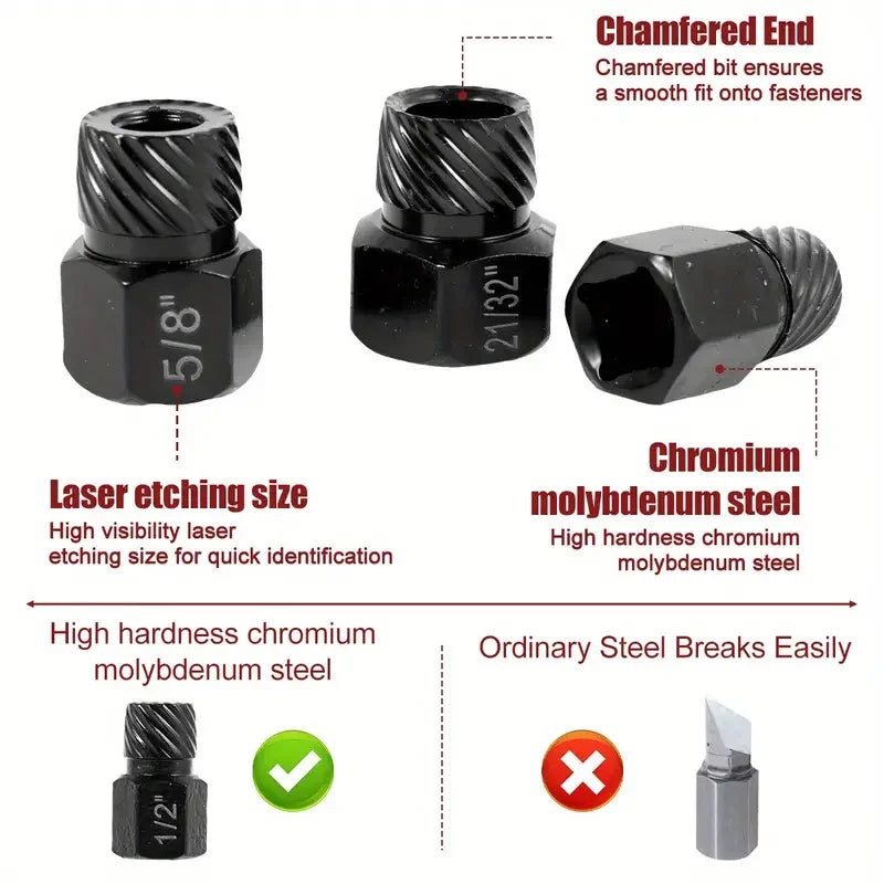 Damaged Screw Extractor Set
