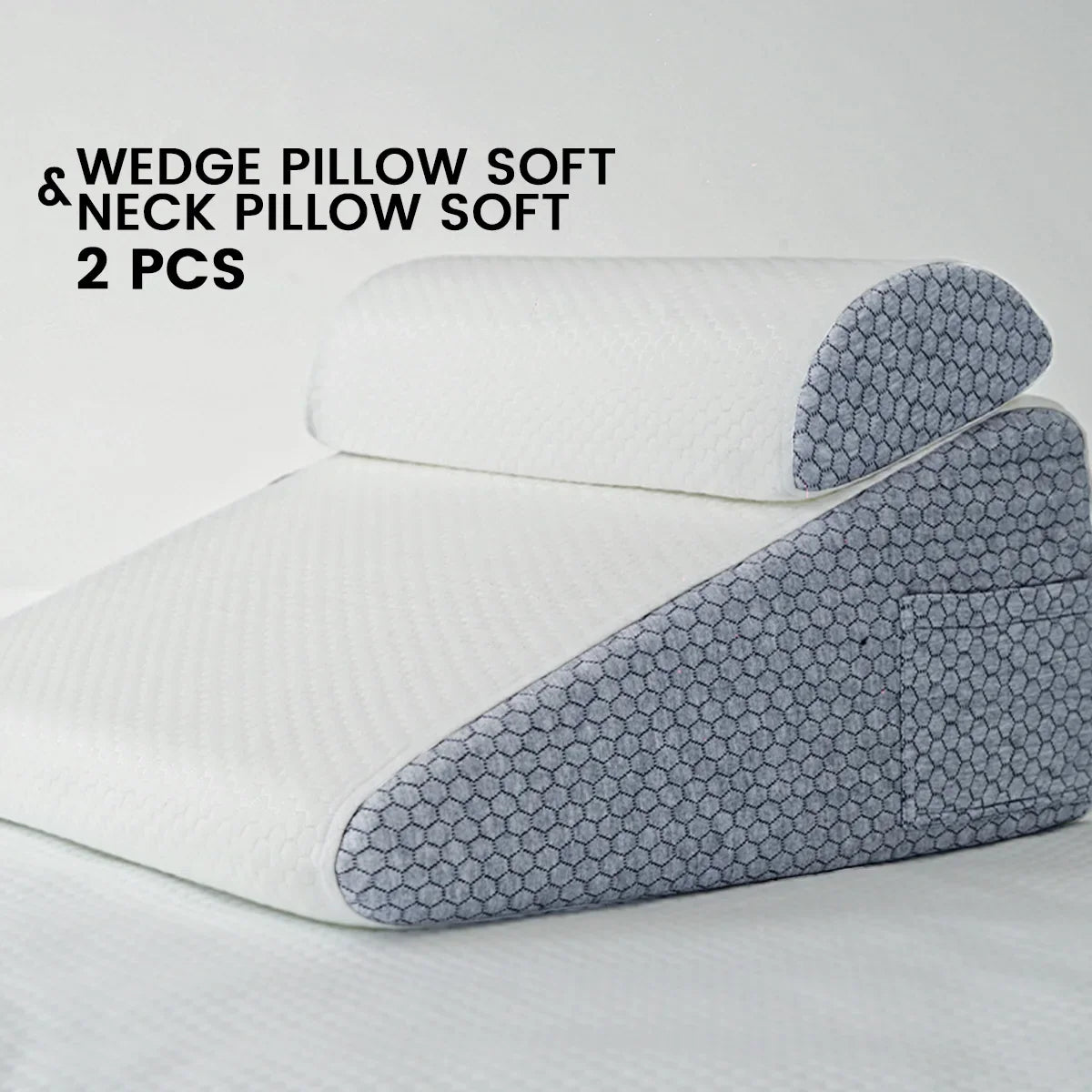 Memory Foam Wedge and Neck Pillow