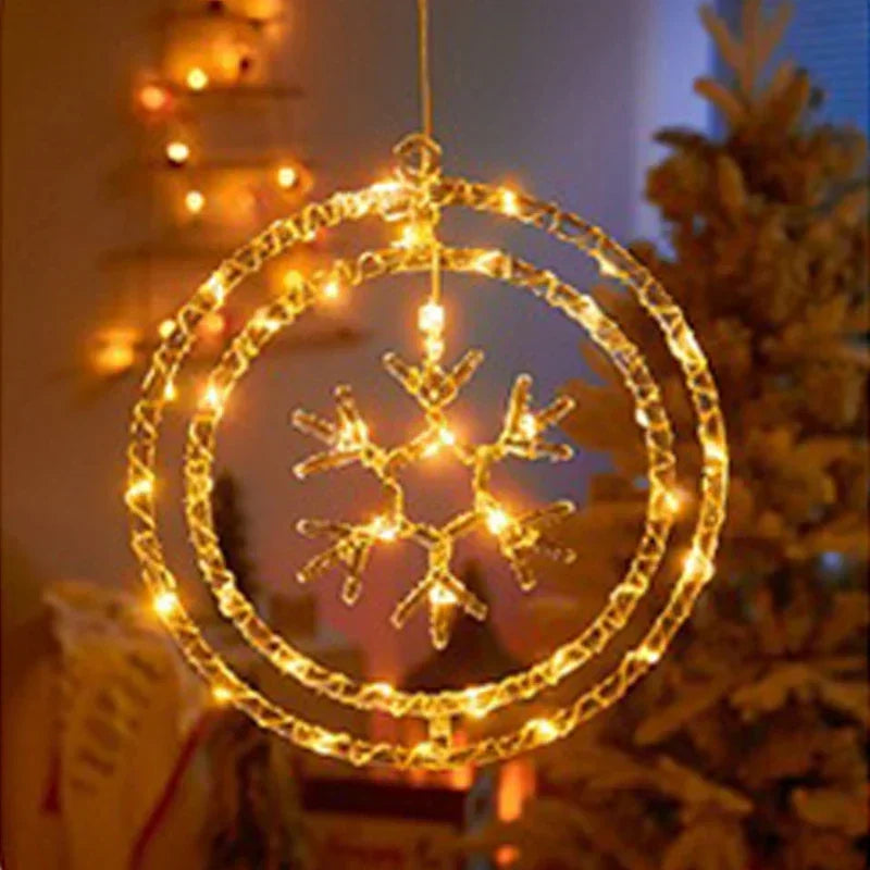 Yeouu | LED Christmas Ring Light LumiRing | USB-powered | 8 Light Modes | Warm White & Colorful | Decoration for Christmas & Celebrations