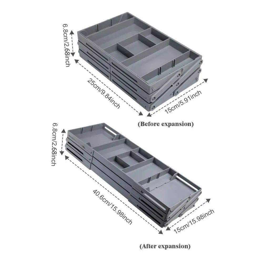Multi Level Collapsible Organizer Drawer
