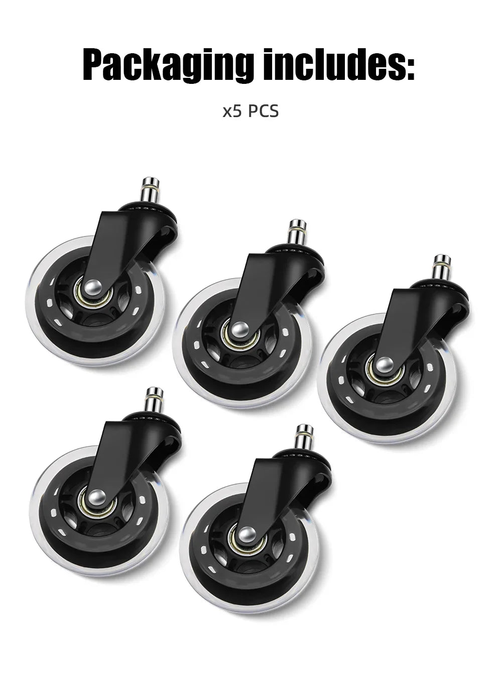 Swivel Roller Office Chair Wheels  5PCS