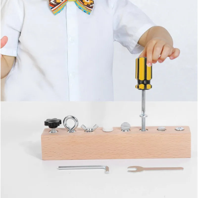 Kids Wooden Screw Nut Disassembly Toy