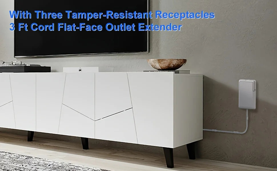 Ultra-Thin Wall Panel Plug with Extension Cord