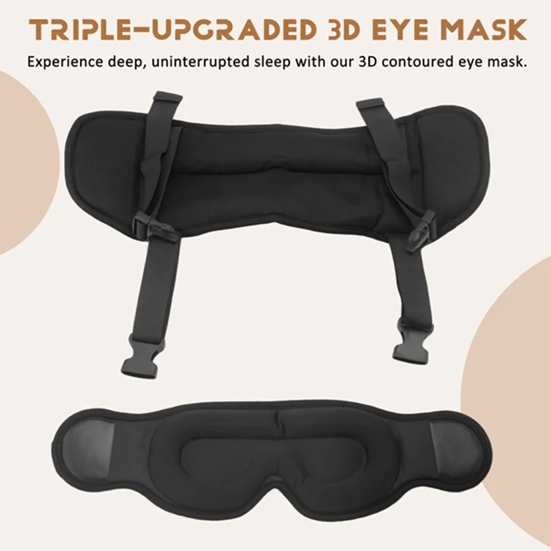 2 in 1 Comfort Headrest Blackout Eye Mask