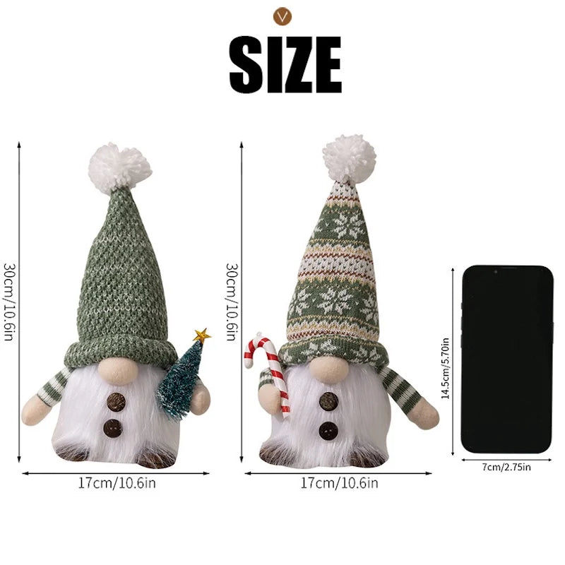 Yeouu | Christmas Gnome Decoration | LED Night Light | Warm Glow Holiday Ornament