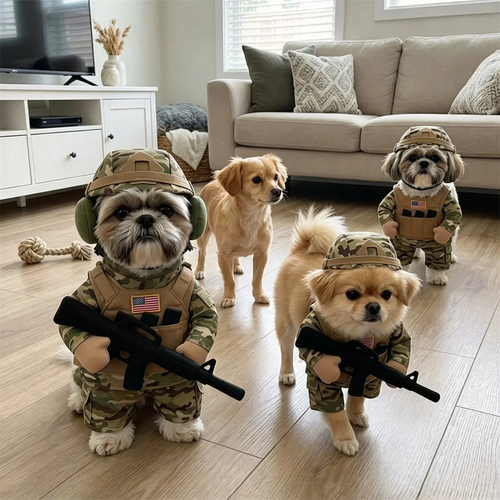 Pet Soldier Costume Set