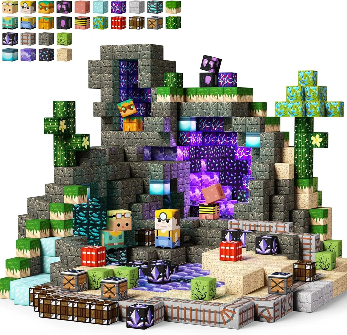 Mine World Magnetic Building Blocks