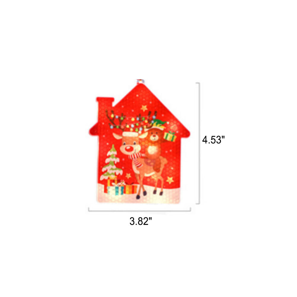 Yeouu | Christmas Decorative LED Plastic Painted Hanging Lights