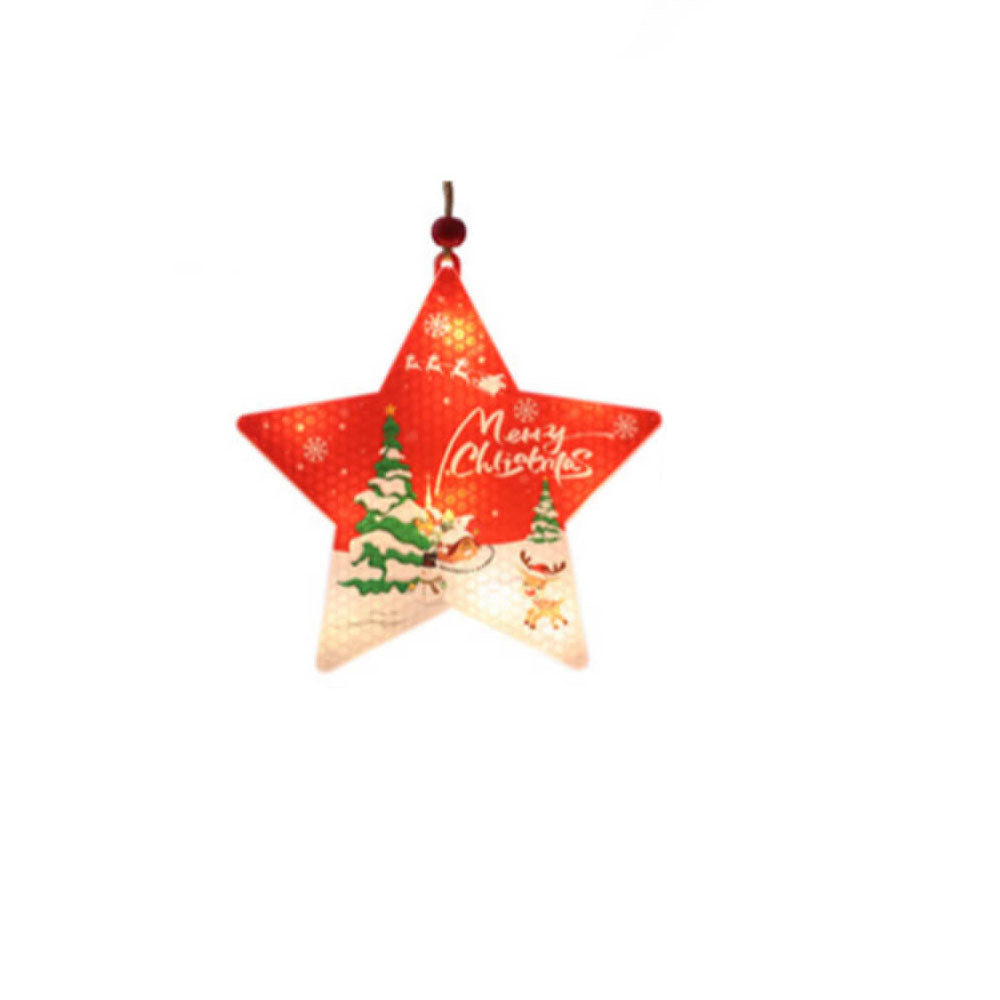 Yeouu | Christmas Decorative LED Plastic Painted Hanging Lights