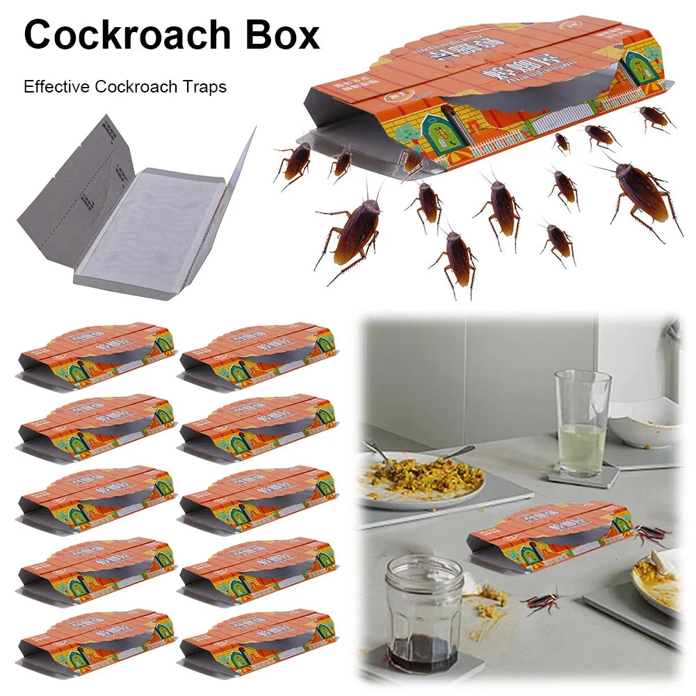 10 Pack Roach Baited Glue Traps